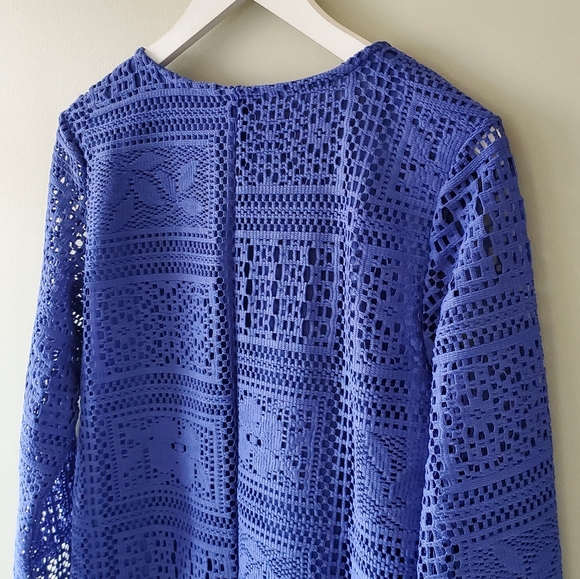 NWOT River Island 12 Boho Garden Party Cottagecore Crochet Knit Shift Dress - Picture 9 of 11